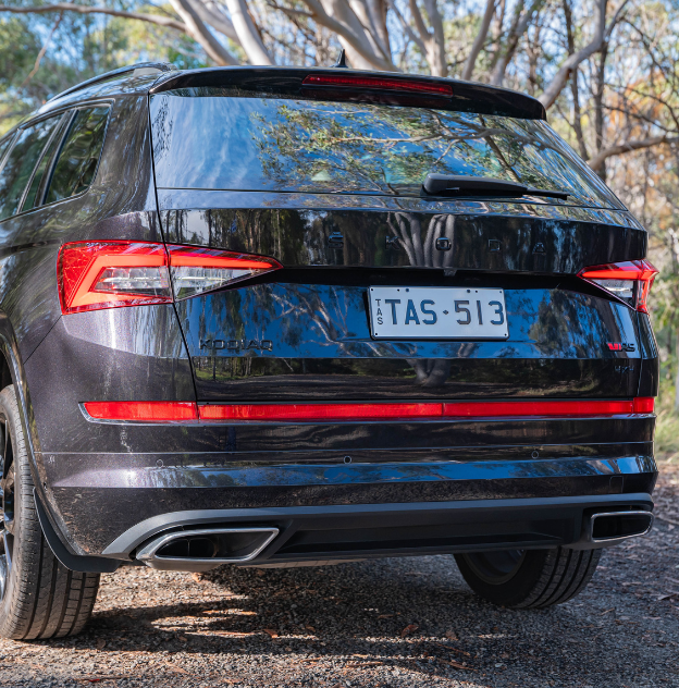 Black Skoda with TAS 513 Classic Black on White plate