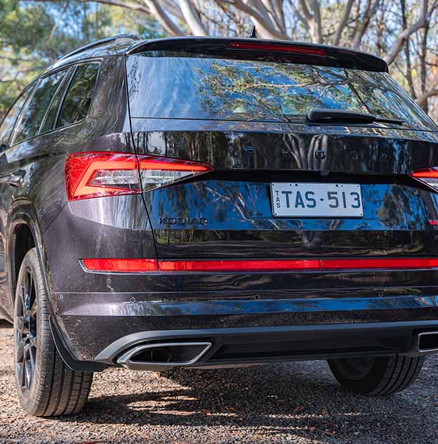 Classic Black on Silver with TAS 513 content on a Black Skoda