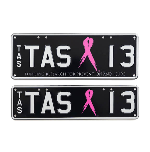 Car Individual Plates National Breast Cancer Foundation plate with Pink Ribbon