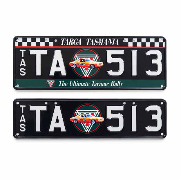 Car Individual Plates Sports and Leisure Targa Monaro with TA 513 content White characters on a black plate