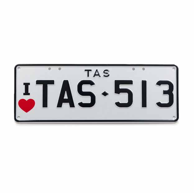 Statement I love with TAS 513 plate content