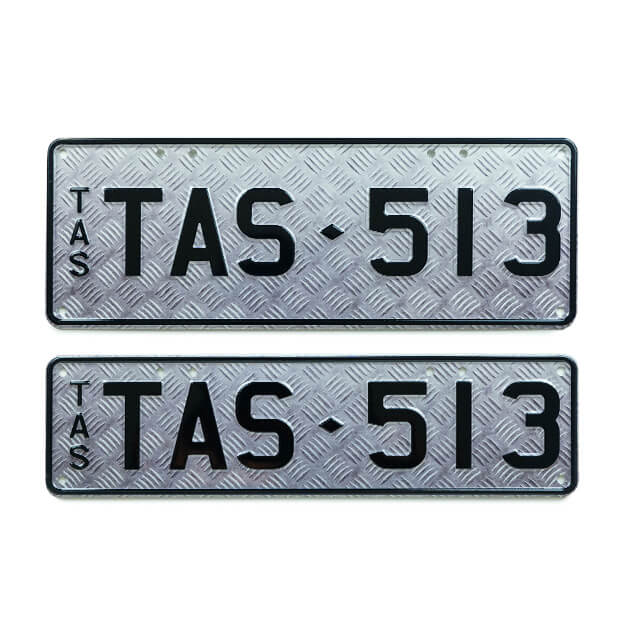 Car Individual Plates Tech Range Checker plate with TAS513 plate content
