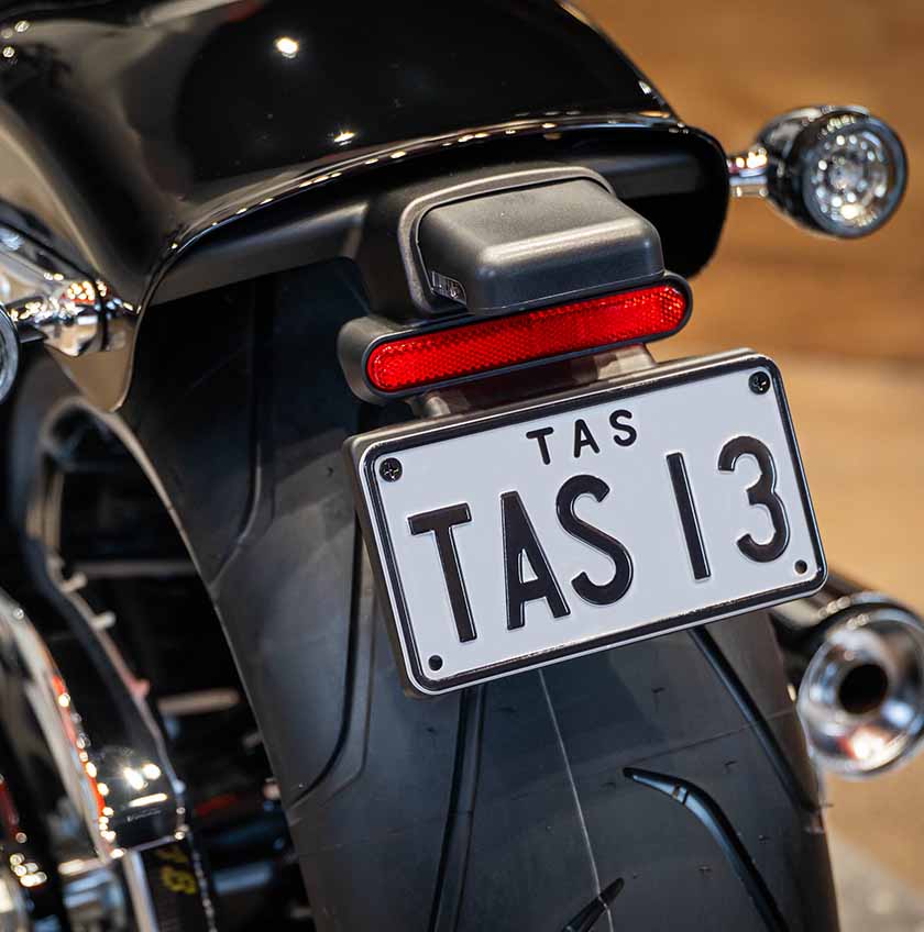 Motorcycle MyColour black on silver plate
